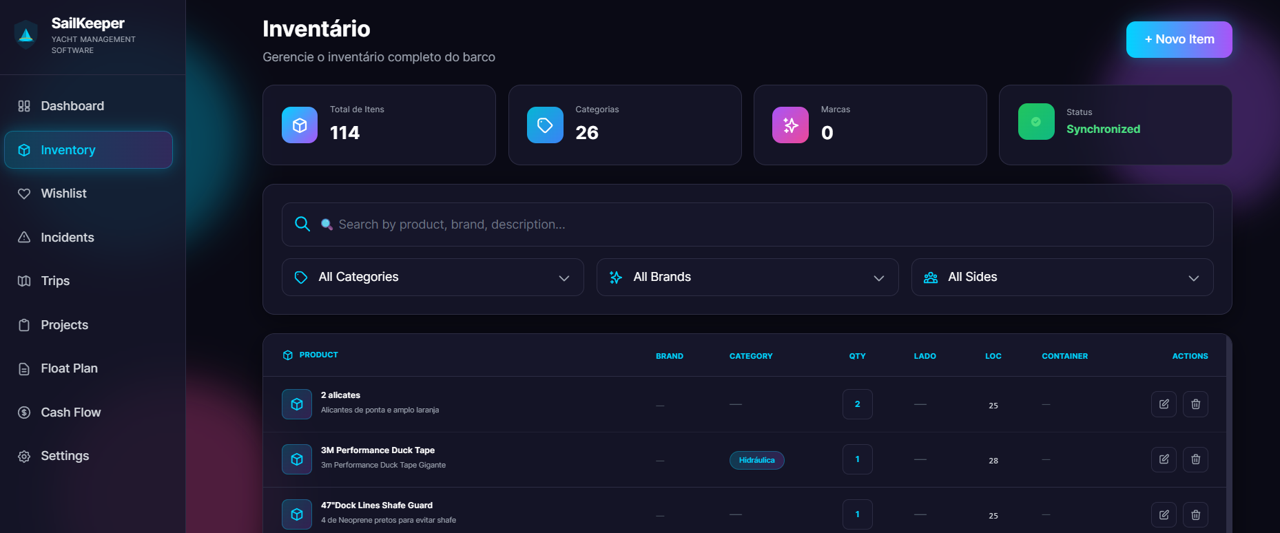 Multi-vessel inventory management